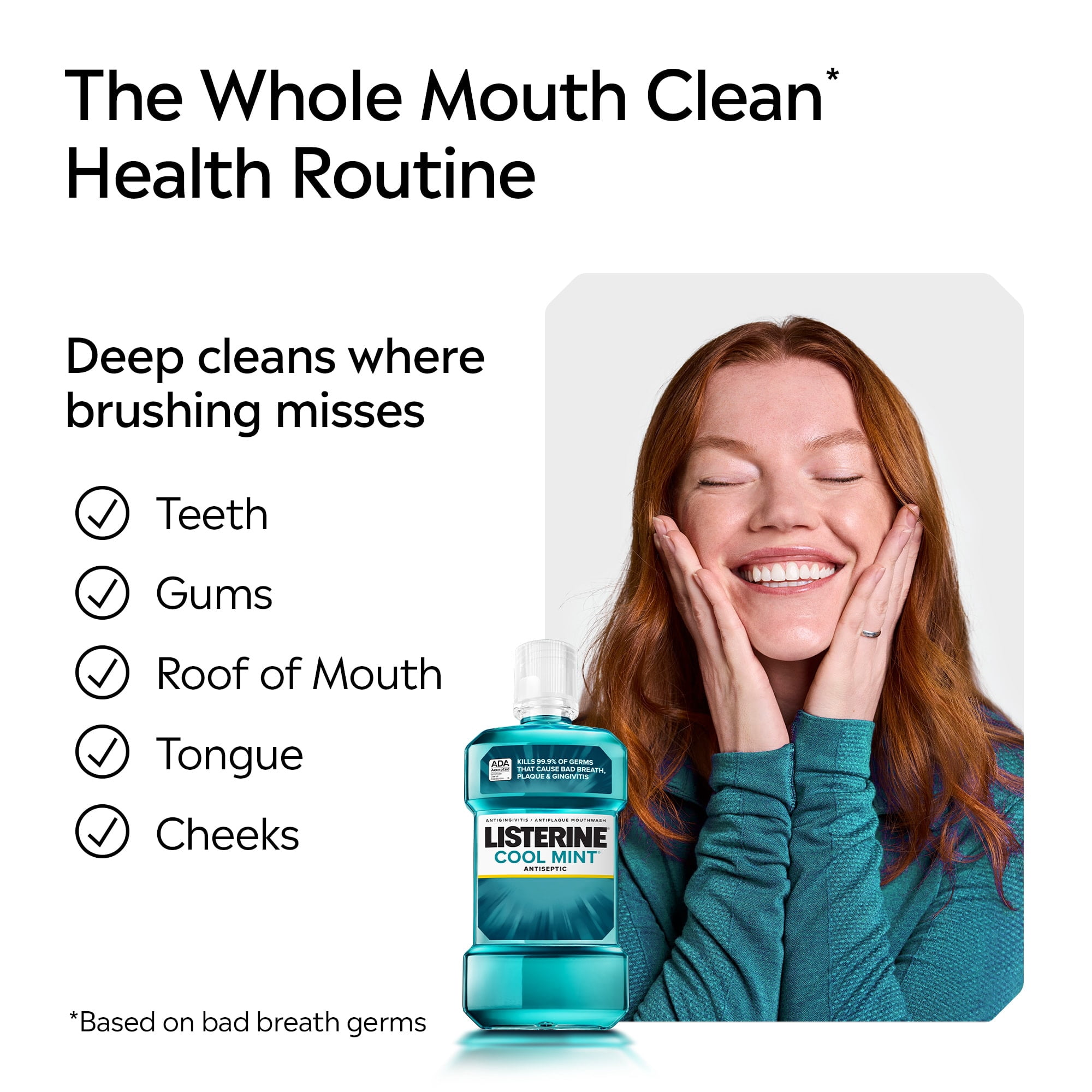 (3 pack) Listerine Cool Mint Intense Antiseptic Mouthwash, For Bad Breath & Plaque Oral Care, 1.5 L