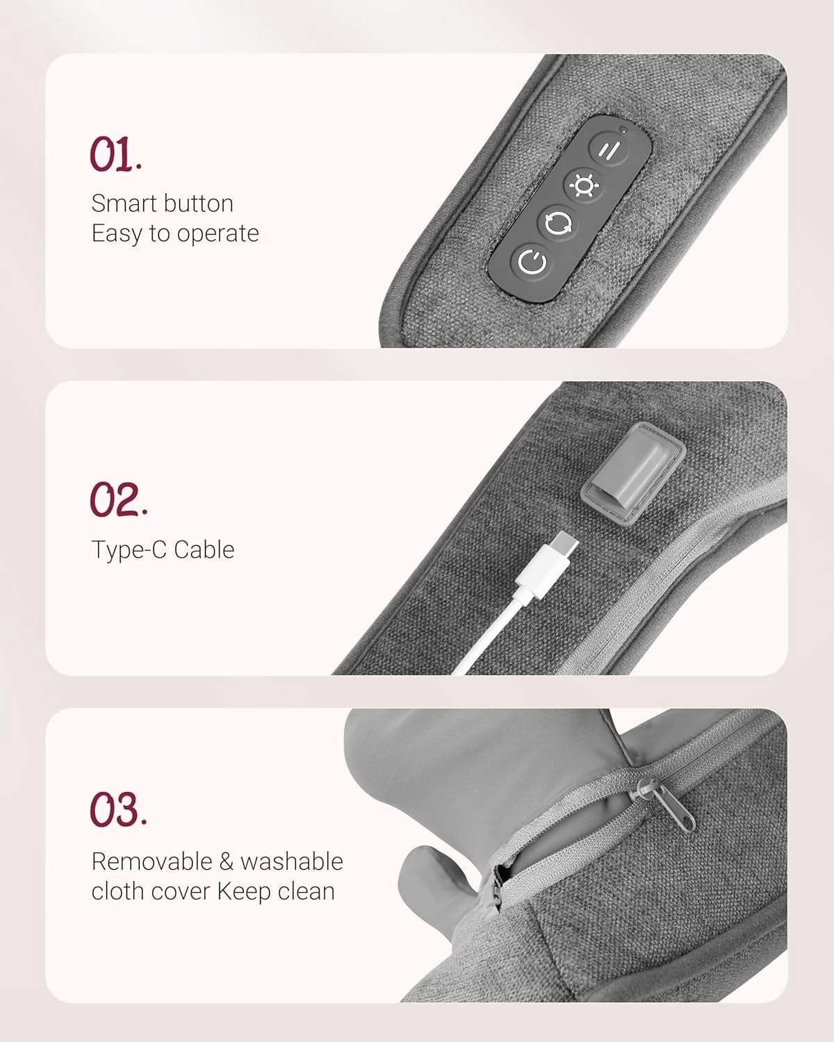 Cordless Neck Massager with Heat -  Eligible HSA Neck Shoulder Massager for Pain Relief Deep Tissue,6D Deep Kneading Shiatsu Back Massage, Gifts for Fathers Men Women