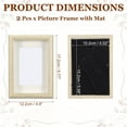 thumbnail image 2 of 2 Pcs Wood Picture Frames, 4 x 6 Inch Wooden Photo Frame, Photo Displays with Mat Glass Panel for Wall Tabletop Display, White Oak Color, 2 of 7