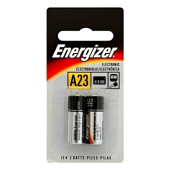 Energizer A23 Battery, 12 Volt - 2 Pack Great for Electronics Like A23 12 Volt Photo / Garage Door Opener / Electronic Keychain Eveready Energizer Battery 2 Pack