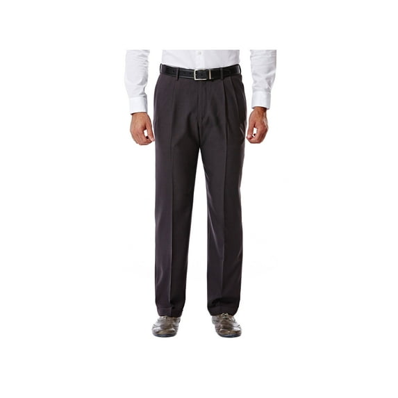 Men's E-CLO Stria Pleat Front Dress Pant Classic Fit HD00219