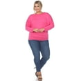 thumbnail image 4 of White Mark Women's Plus Size Banded Dolman Top, 4 of 6