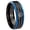 Black And Blue Step Edge, variant on Masonic 32 Duo Line Freemason Concave Black Tungsten Men Ring 10MM
