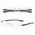 thumbnail image 2 of 3 Pack Mens Rimless Reading Glasses Blue Light Blocking TR Readers Presbyopic glasses, 2 of 4