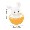 thumbnail image 3 of Uuiauoio 2 Pcs Mini Resin Gnomes Small Gnomes Figurines Miniature Bunny Figurines Easter Egg Miniatures for Tiny Garden Favor Fairy House Potted Plant Terrarium Summer Table Decorations, 3 of 6