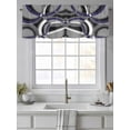 thumbnail image 4 of Modern Abstract Art Valances for Windows Sea Blue Grey Geometric Circle Rod Pocket Curtains Valance Short Window Treatment Drapes for Living Room, Bedroom Bathroom 54"&nbsp;W x 18" L, 4 of 5