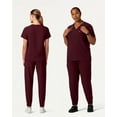 thumbnail image 4 of Jaanuu Magna Women's 3-Pocket Classic V-Neck Scrub Top - Burgundy XXS, 4 of 6