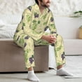 thumbnail image 7 of Naloa Green And Purple Grapes Men’s Pajamas Set - Long Sleeve Button Down Sleep Shirt and Pajama Bottoms Sleepwear Set-Small, 7 of 7