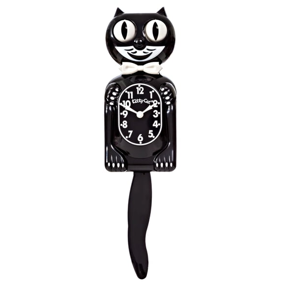 Kit de reloj de pared Cat Klock Classic negro-pequeño
