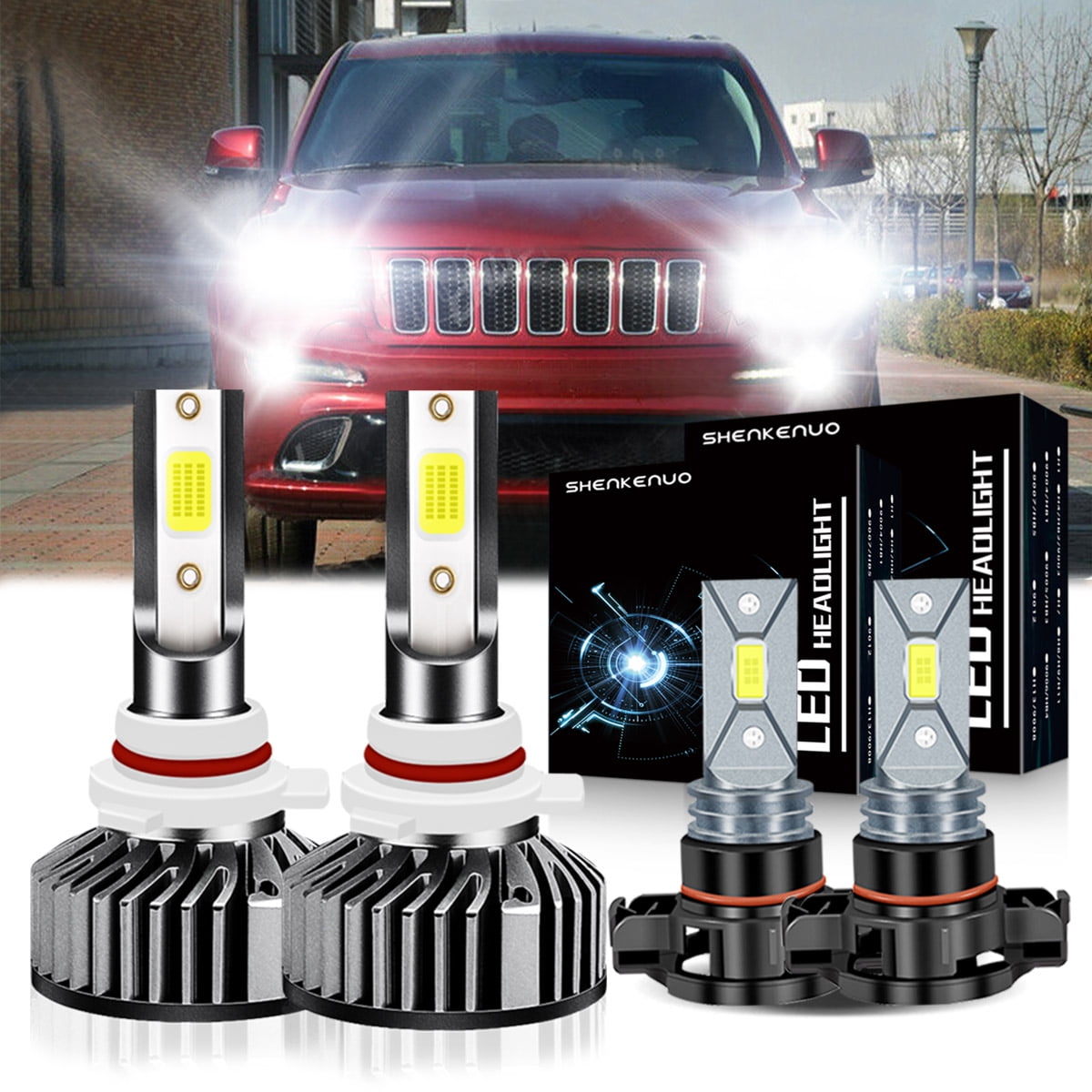 2pc New H16 5202 Projector White LED Fog Light Bulbs for Jeep Patriot 2007-2017 