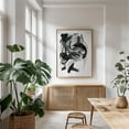 thumbnail image 5 of Abstract Black and White Swirls - Drawing Abstract Black and White Modern Art Geometric Minimalist Surrealism Oak Framed Wall Art Print 16 x 24 inches, 5 of 15