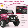 thumbnail image 4 of Gymax 12V Electric Kids Ride On Car Truck w/ MP3 Horn 2.4G Remote Control Pink, 4 of 10