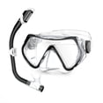 thumbnail image 1 of Conjunto de Snorkel para Niños MELUMILU, Conjunto de Snorkel Seco con Máscara de Buceo Antivaho y Visión Panorámica de 180°, para Niños y Jóvenes de 5 a 15 Años, Color Negro Transparente, 1 of 7