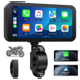 thumbnail image 3 of Motorcycle Carplay Screen, Wireless CarPlay & Android Auto with Design Mount 6.25 Inch Touchscreen Navigation Bluetooth,1 x Motorcycle Carplay Screen kit,Black, 3 of 5