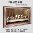 thumbnail image 3 of The Last Supper by Leonardo Da Vinci The World Classic Art Reproductions,Giclee Prints Framed WallArt for Home Decor,Image Size:30x16 inches,Brown Gold Framed Size:33.75x19.75 inchs, 3 of 7
