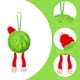 thumbnail image 1 of Bolas de adornos para árboles de Navidad | Textura verde peluda • Acento de cinta • Decoraciones navideñas de toque suave • Adornos colgantes duraderos • Encanto festivo moderno • Una pieza, 1 of 7