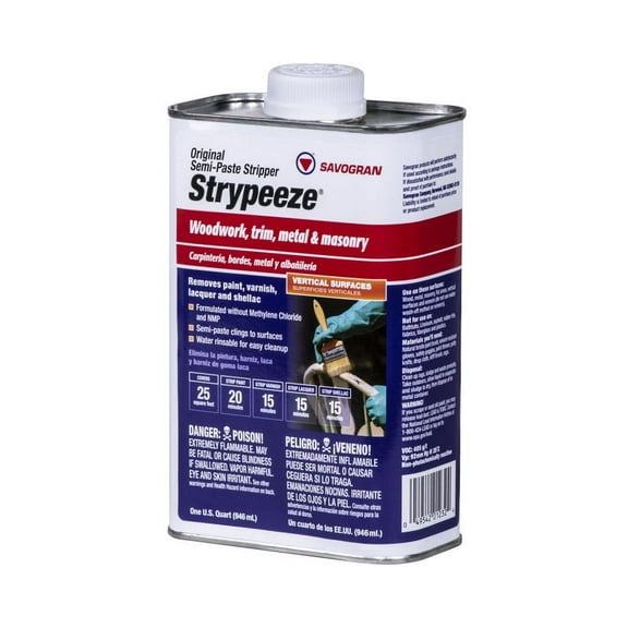 Savogran Strypeeze Paint and Varnish Remover Semi Paste 1 qt