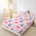 thumbnail image 3 of Manfei Cute Coquette Bowknot Queen Sheets,Modern Volleyball Queen Sheet Sets,4pcs,1 Flat Sheet,1 Fitted Sheet and 2 Pillowcases, 3 of 6