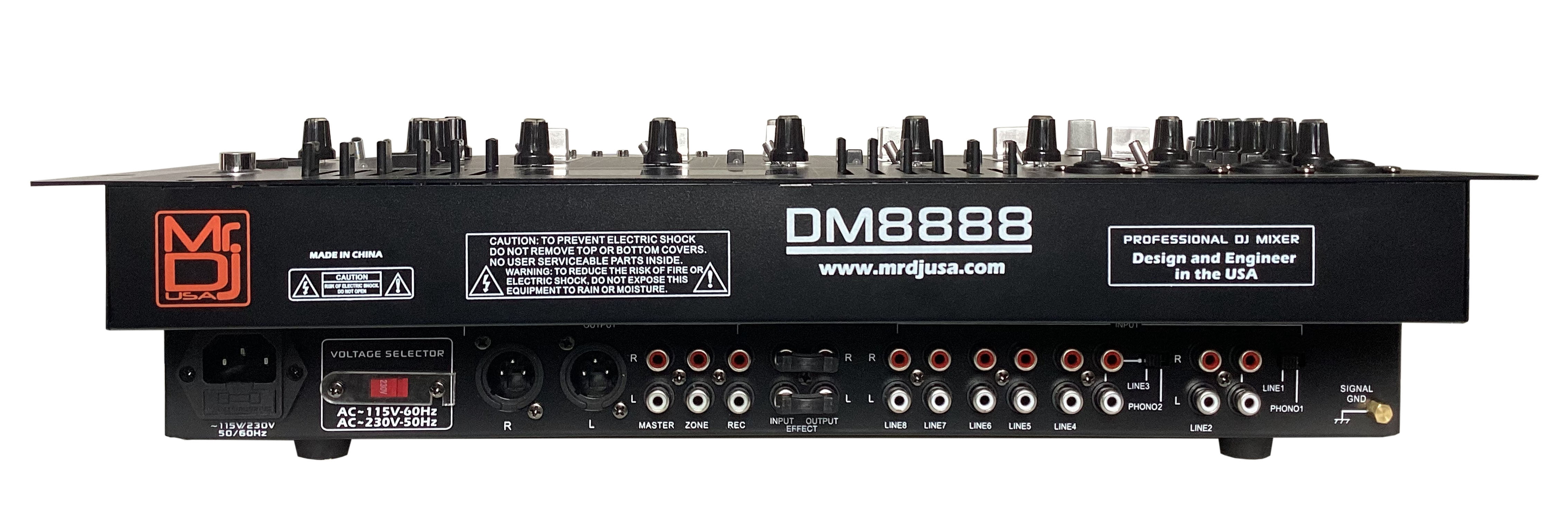 MR DJ DM8888 6 Channel 19" DJ Mixer Wireless Connection BT USB SD Slot & Audio Effect