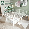 thumbnail image 5 of Eavesince 14in Cal-king Size Bed Frame with Headboard and Footboard,No Box Spring Needed,White, 5 of 6