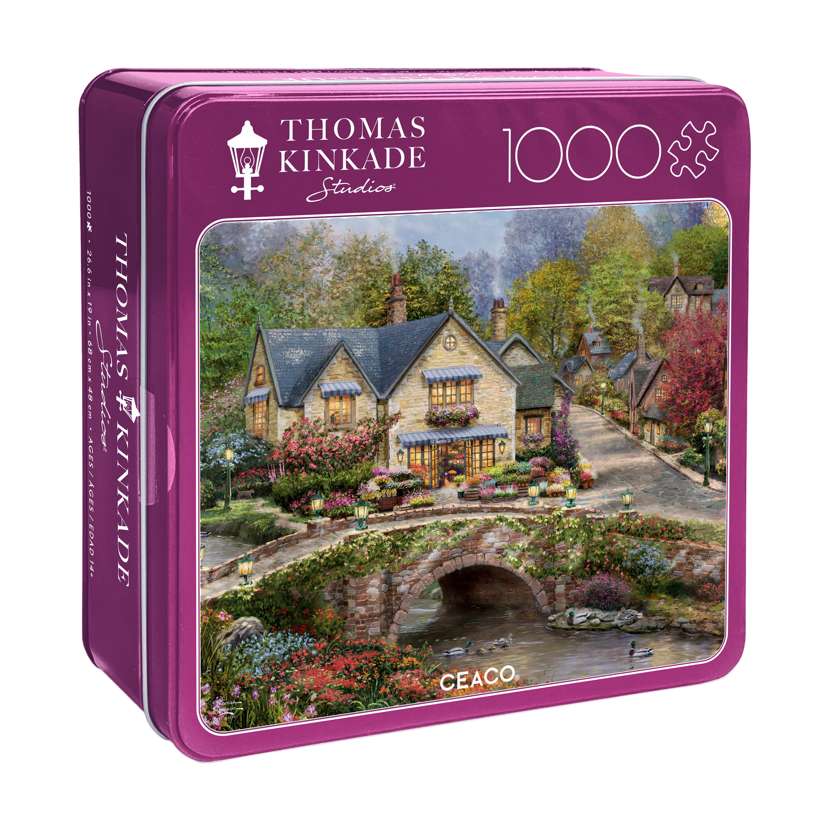 Ceaco Summer In Cobblestone Village 1000-Piece Interlocking Jigsaw Puzzle