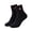 Black, variant on Women's Halloween Embroidered Ankle Socks, Cotton Novelty Pumpkin Bat Ghost Cartoon Socks for Ladies, Cute Crazy Print Fall Winter Spring Casual Ankle Socks, Free Size Fits Up to Men's 10 White
