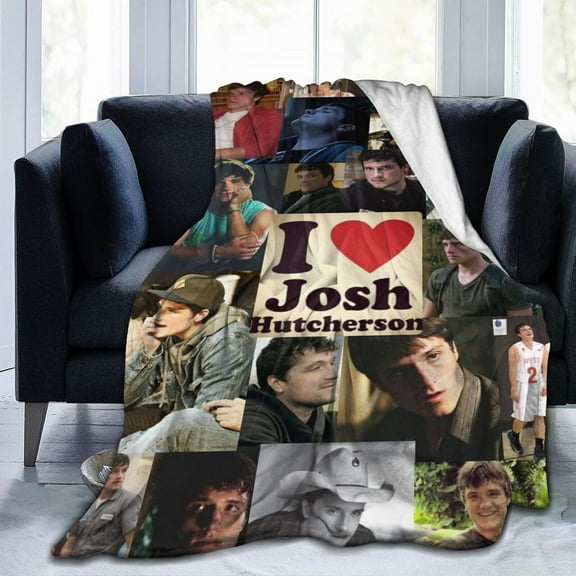 Blanket Josh Collage Hutcherson Throw Blanket Warm Cozy Plush Bed Blanket Sofa Bed Couch Decor Gifts for Men Women and Kids 40"x50"