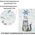 thumbnail image 2 of Winter Garden Flag 12 x 18 Double Sided, Cute Cat Kitten Let Snow Blue Snowflake Welcome Holiday Yard Outdoor House Flags Banner Party Home Decor Christmas Decorations, 2 of 6