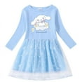 thumbnail image 6 of Sanrio Cinnamoroll Girls Dress Kids Cartoon Long Sleeve Gauze Skirt Printed Princess Dress Children's Spring Autumn Clothing, 6 of 22