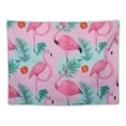 thumbnail image 5 of Orinice Watermelon Palm Leaf Flamingos Hanging Tapestry Horizontal Wall Tapestry Large Art Home Decor Yoga Picnic Mat  60x50inch, 5 of 6