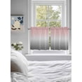 thumbnail image 4 of Half Window Curtains 24 Inches Long, Gradient Pink Grey, Window Treatment Curtain Drapes, Modern Abstract Color Ombré Art Short Curtains Tiers for Kitchen Over Sink, 27.5"x24", 2 Panels, 4 of 7