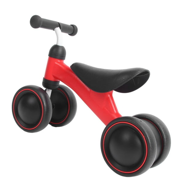 Bicicleta de 4 Ruedas Sin Pedal, Desarrollo Equilibrado Balance Rojo Baby Balance Walker Juguete Flexible Flexible Para Al Aire Libre para Niños De 1 A 6 Años