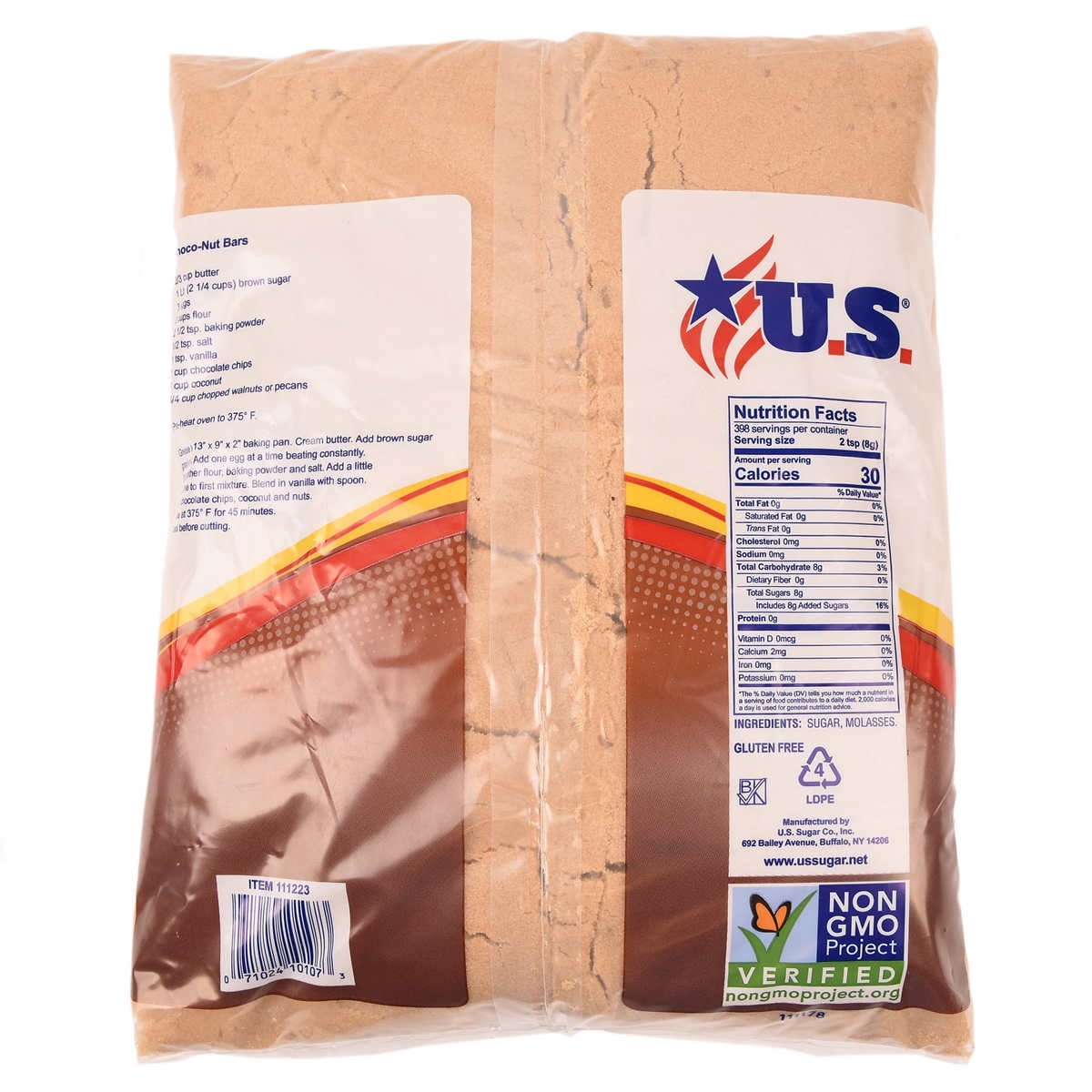U.S. Sugar, Light Brown, 7 lbs