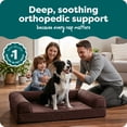 thumbnail image 3 of FurHaven Pet Products Quilted Orthopedic Sofa Pet Bed for Dogs & Cats - Coffee, Large, 3 of 10