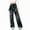 Blue, variant on Womens Fashion High Waisted Jeans Star Print Straight Leg Loose Drapey Floor Length Denim Casual Long Trousers Trendy Graphic Wide Leg Pants