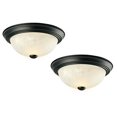 thumbnail image 2 of Design House 519231 11 in. 2 Light Ceiling Mount - Oil Rubbed Bronze, 2 of 10