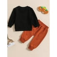 thumbnail image 4 of ZINTAOZT Toddler Baby Boys Halloween Outfits Mr Steal Your Pumpkin Sweatshirts Tops Casual Pants Set 2Pcs Fall Clothes, 4 of 8