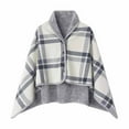 thumbnail image 4 of Vacemry Under $5 Flannel Blanket with Button Closure, Soft Throw Blanket for Couch Bed, Lightweight Shawl Wrap for Travel, Cozy Lap Blanket for Office Chair, Reversible Decorative Throws, 4 of 9