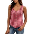 thumbnail image 3 of Horkkom Going Out Tops for Women Summer Linen Sleeveless Tops Dressy Casual V Neck Button Tank Tops XXL, 3 of 7