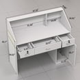 thumbnail image 3 of HARIPUL 50-inch Reception Desk with Counter, Front Desk Office Desk with Storage Shelves, White, 3 of 7
