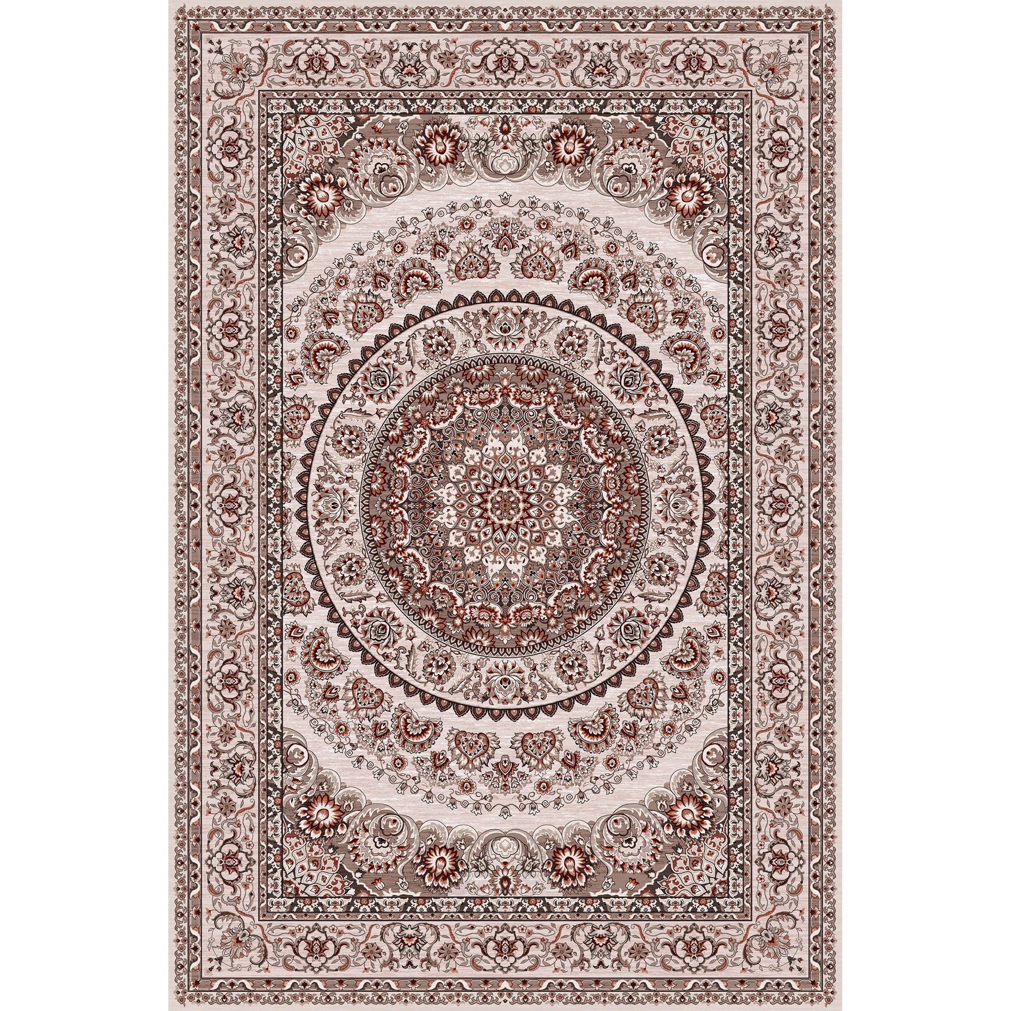 Pentantan 9'x12' Area Rugs, Washable Vintage Boho Rugs for Living Room, Moroccan Soft Indoor Carpet for Bedroom, Dining Room, Office, Brown