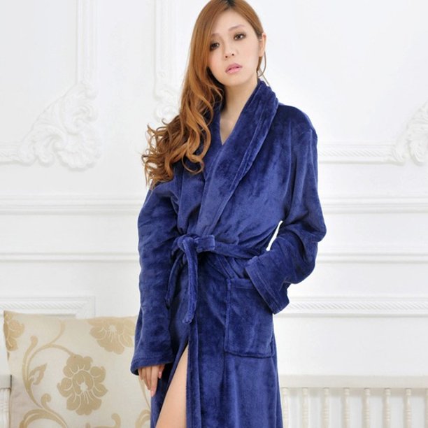 Albornoz de manga larga de franela gruesa de invierno para hombres Ehuebsd Para estrenar