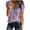 Purple, variant on Giftesty Women's Solid Color V-Neck Comfortable Loose T-Shirt Short Sleeve Blouse Casual Tops