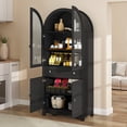 thumbnail image 2 of DEXTRUS 71" Tall Kitchen Pantry with Door & Drawer, Arched Kitchen Pantry Storage Cabinet, Black, 2 of 10