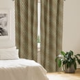 thumbnail image 2 of Ambesonne Abstract Window Curtains, Victorian Tropic Leaves, Each 28" W x 84" L, Black and Pale Coffee, 2 of 4
