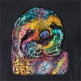 thumbnail image 2 of Funny Neon Sloth | Dean Russo Art Animal Lover Mens Premium Tri Blend T-Shirt, True Black, S, 2 of 5