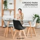 thumbnail image 2 of Sillas de Comedor Modernas con Asiento Acolchado de Diseño Minimalista Tipo Eames Pedestal - Sillas Ergonomicas Acojinadas con Estructura de Madera Ideales para Interior Set de 2 Piezas, 2 of 5