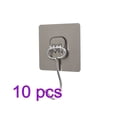 thumbnail image 1 of Perchero de pared ajustable con gancho autoadhesivo para almacenamiento, para cocina, baño, gris, L, 8x8cm Advancent HA003664-02×10, 1 of 6
