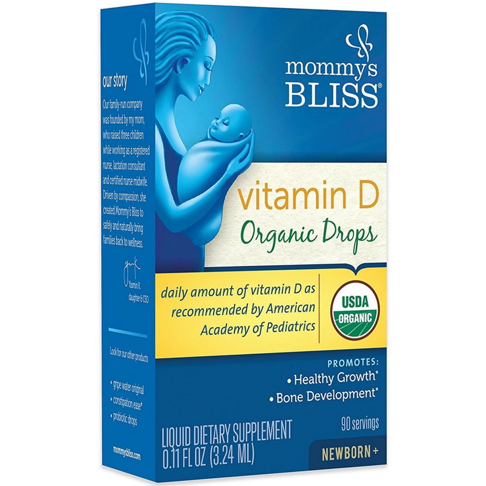 Mommy's Bliss Vitamin D Organic Drops 0.11 oz (Pack of 3) Walmart