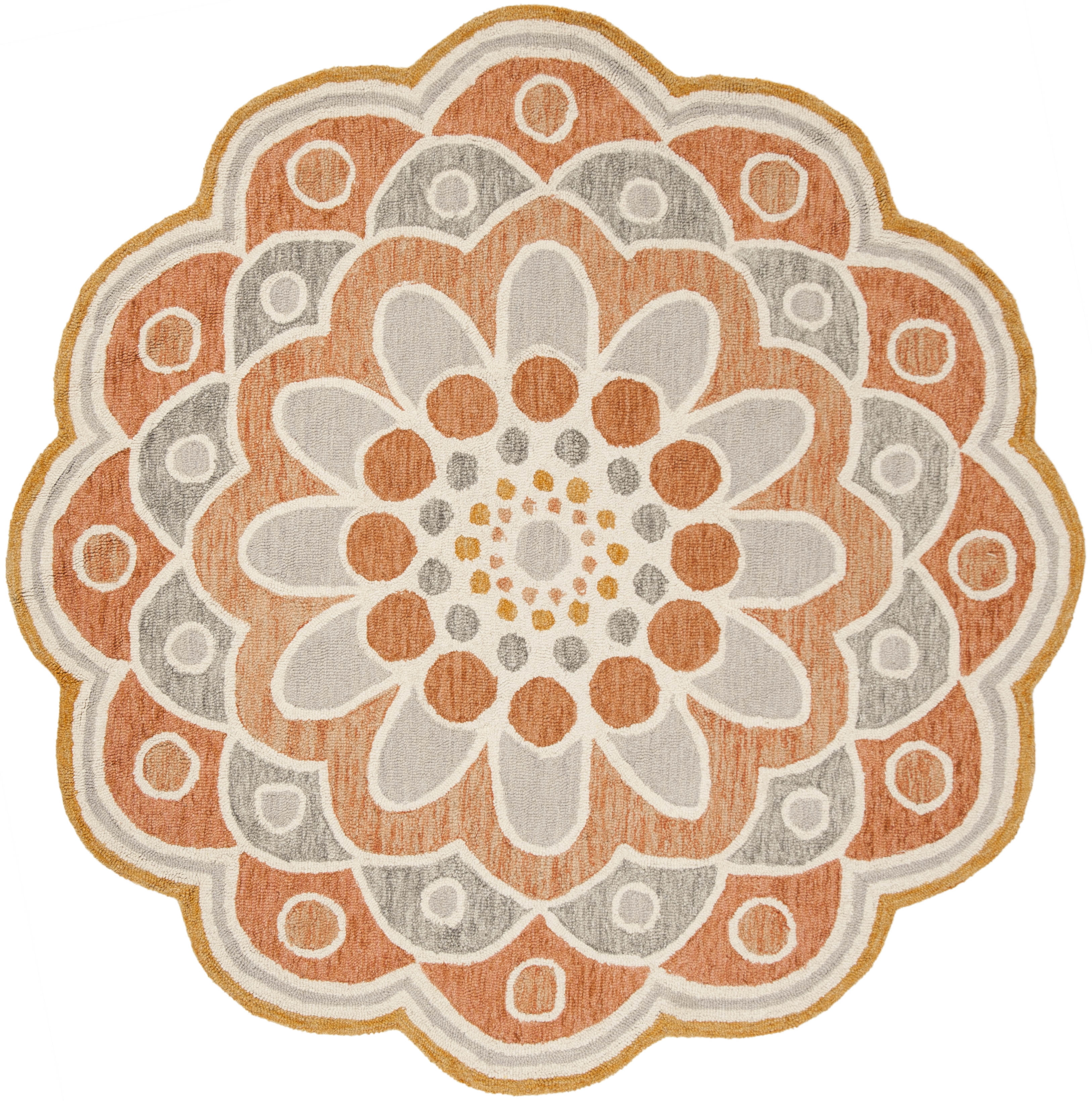 SAFAVIEH Novelty NOV101C Handmade Grey / Rust Rug